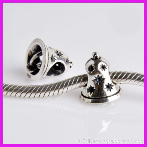 Small Bell Shape 925 Sterling Silver Charms And Beads For European Bracelets